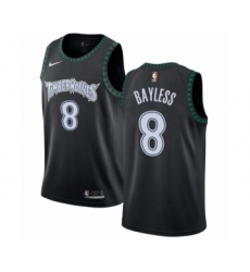 Youth Nike Minnesota Timberwolves #8 Jerryd Bayless Swingman Black Hardwood Classics Jersey