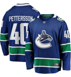 Men's Vancouver Canucks Elias Pettersson Fanatics Branded Blue 2019/20 Home Premier Breakaway Player Jersey