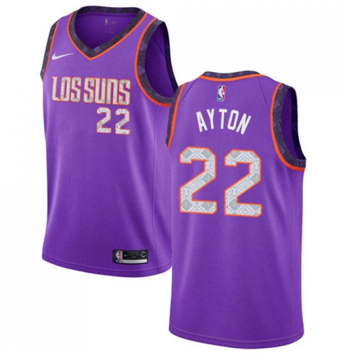Men's Nike Phoenix Suns #22 Deandre Ayton Swingman Purple NBA Jersey - 2018 19 City Edition