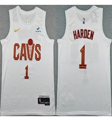 Men's Cleveland Cavaliers #1 James Harden White 2026 Association Edition Stitched Stitched Jersey