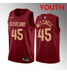 Youth Cleveland Cavaliers #45 Donovan Mitchell Red Stitched Jersey