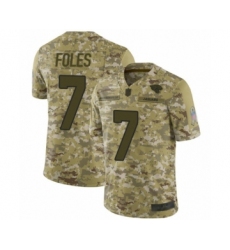 Men's Jacksonville Jaguars #7 Nick Foles Limited Camo 2018 Salute to Service Football Jersey