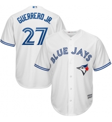 Toronto Blue Jays #27 Vladimir Guerrero Jr.Majestic Home Official Cool Base Player Jersey - White