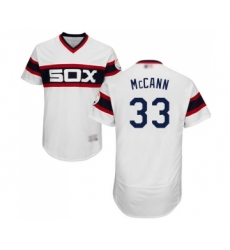 Men's Chicago White Sox #33 James McCann White Alternate Flex Base Authentic Collection Baseball Jersey