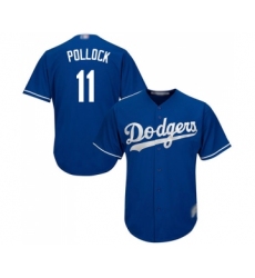 Men's Los Angeles Dodgers #11 A. J. Pollock Replica Royal Blue Alternate Cool Base Baseball Jersey