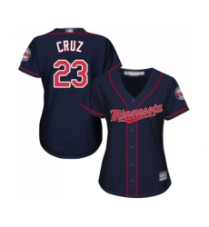 Women's Minnesota Twins #23 Nelson Cruz Replica Navy Blue Alternate Road Cool Base Baseball Jersey