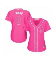 Women's New York Mets #9 Brandon Nimmo Authentic Pink Fashion Cool Base Baseball Jersey
