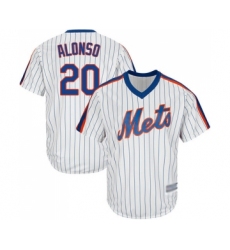 Men's New York Mets #20 Pete Alonso Replica White Alternate Cool Base Baseball Jersey