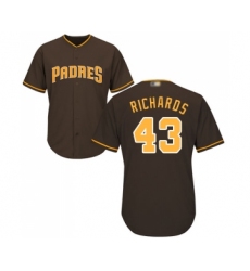 Men's San Diego Padres #43 Garrett Richards Replica Brown Alternate Cool Base Baseball Jersey