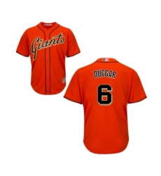 Youth San Francisco Giants #6 Steven Duggar Replica Orange Alternate Cool Base Baseball Jersey