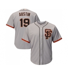 Youth San Francisco Giants #19 Tyler Austin Replica Grey Road 2 Cool Base Baseball Jersey