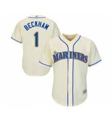 Youth Seattle Mariners #1 Tim Beckham Replica Cream Alternate Cool Base Baseball Jersey
