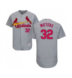 Men's St. Louis Cardinals #32 Matt Wieters Grey Road Flex Base Authentic Collection Baseball Jersey