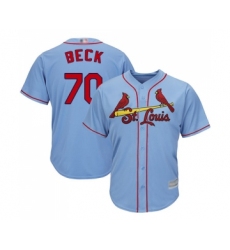Youth St. Louis Cardinals #70 Chris Beck Replica Light Blue Alternate Cool Base Baseball Jersey