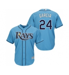 Youth Tampa Bay Rays #24 Avisail Garcia Replica Light Blue Alternate 2 Cool Base Baseball Jersey