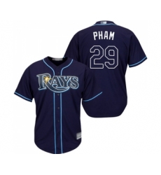 Men's Tampa Bay Rays #29 Tommy Pham Replica Navy Blue Alternate Cool Base Baseball Jersey