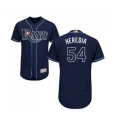 Men's Tampa Bay Rays #54 Guillermo Heredia Navy Blue Alternate Flex Base Authentic Collection Baseball Jersey