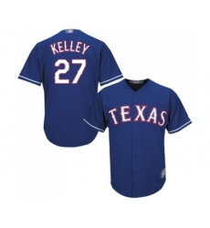 Men's Texas Rangers #27 Shawn Kelley Replica Royal Blue Alternate 2 Cool Base Baseball Jersey