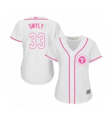 Women's Texas Rangers #33 Drew Smyly Replica White Fashion Cool Base Baseball Jersey