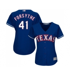 Women's Texas Rangers #41 Logan Forsythe Replica Royal Blue Alternate 2 Cool Base Baseball Jersey
