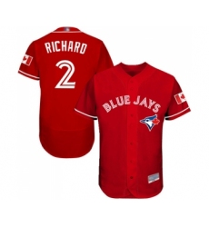 Men's Toronto Blue Jays #2 Clayton Richard Scarlet Alternate Flex Base Authentic Collection Alternate Baseball Jersey