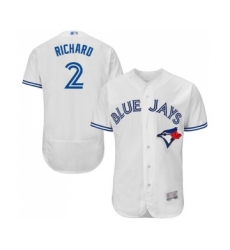Men's Toronto Blue Jays #2 Clayton Richard White Home Flex Base Authentic Collection Baseball Jersey