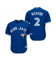 Youth Toronto Blue Jays #2 Clayton Richard Replica Blue Alternate Baseball Jersey