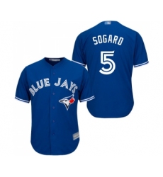 Men's Toronto Blue Jays #5 Eric Sogard Replica Blue Alternate Baseball Jersey
