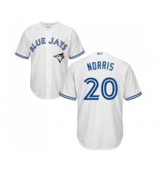 Men's Toronto Blue Jays #20 Bud Norris Replica White Home Baseball Jersey