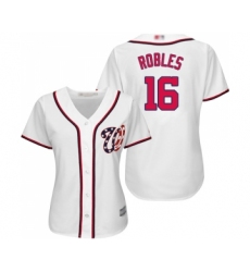 Women's Washington Nationals #16 Victor Robles Replica White Home Cool Base Baseball Jersey