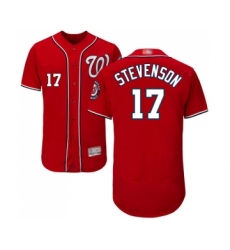 Men's Washington Nationals #17 Andrew Stevenson Red Alternate Flex Base Authentic Collection Baseball Jersey