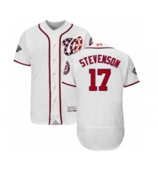 Men's Washington Nationals #17 Andrew Stevenson White Home Flex Base Authentic Collection 2019 World Series Bound Baseball Jersey