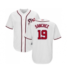 Youth Washington Nationals #19 Anibal Sanchez Replica White Home Cool Base Baseball Jersey