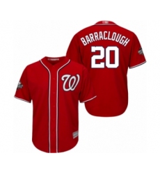 Youth Washington Nationals #20 Kyle Barraclough Authentic Red Alternate 1 Cool Base 2019 World Series Bound Baseball Jersey