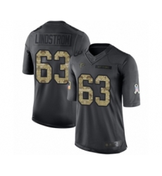 Youth Atlanta Falcons #63 Chris Lindstrom Limited Black 2016 Salute to Service Football Jersey