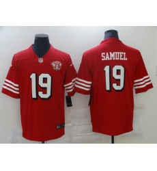 Men's San Francisco 49ers #19 Deebo Samuel Nike Scarlet 75th Anniversary Alternate Vapor Limited Jersey