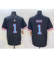 Men's Tennessee Titans #1 Cameron Ward Black 2025 Draft F.U.S.E. Vapor Limited Football Stitched Jersey