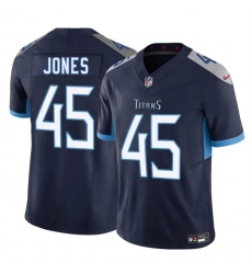 Men's Tennessee Titans #45 Dre'Mont Jones Navy 2025 F.U.S.E. Vapor Limited Football Stitched Jersey