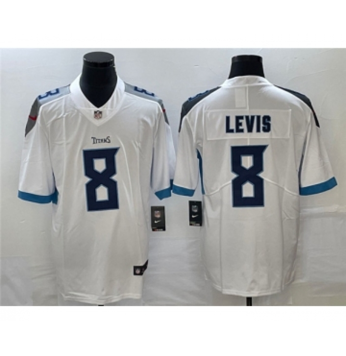 Men's Tennessee Titans #8 Will Levis White Vapor Untouchable Stitched Jersey