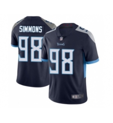 Men's Tennessee Titans #98 Jeffery Simmons Navy Vapor Untouchable Limited Stitched Jersey