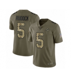 Men's Miami Dolphins #5 Jake Rudock Limited Olive Camo 2017 Salute to Service Football Jersey Men's Miami Dolphins #5 Jake Rudock Limited Olive Camo 2017 Salute to Service Football Jersey