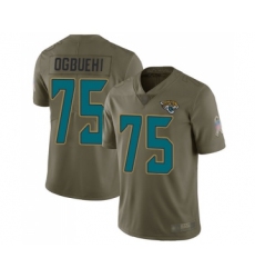 Youth Jacksonville Jaguars #75 Cedric Ogbuehi Limited Olive 2017 Salute to Service Football Jersey