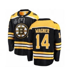 Men's Boston Bruins #14 Chris Wagner Authentic Black Home Fanatics Branded Breakaway 2019 Stanley Cup Final Bound Hockey Jersey