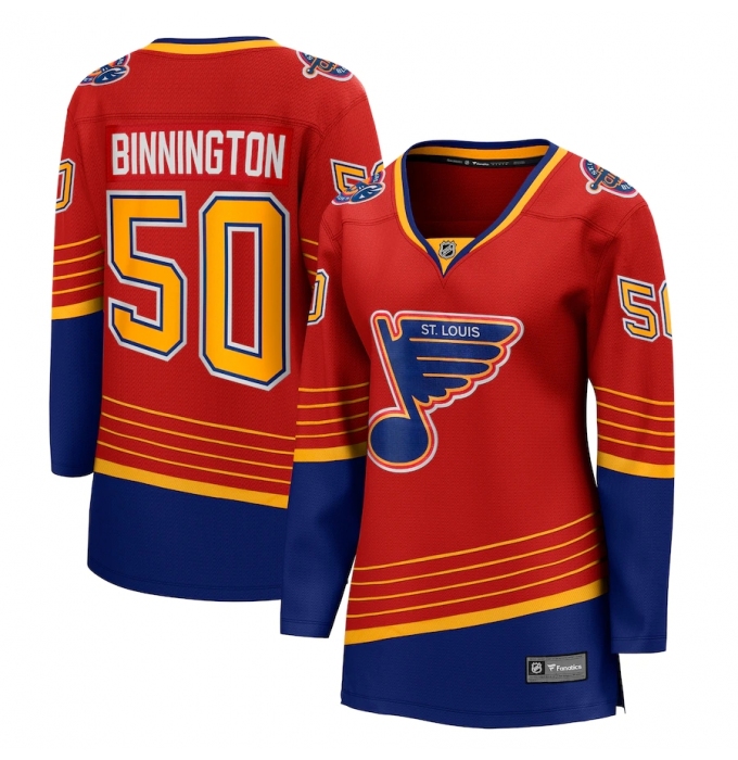 Women's St. Louis Blues #50 Jordan Binnington Fanatics Branded Red 2020-21 Special Edition Breakaway Player Jersey