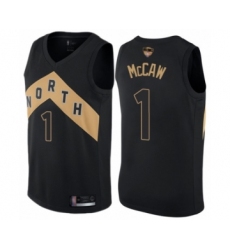 Men's Toronto Raptors #1 Patrick McCaw Swingman Black 2019 Basketball Finals Bound Jersey - City Edition