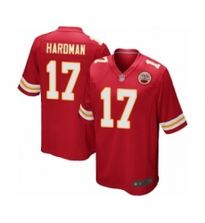 Men's Kansas City Chiefs #17 Mecole Hardman Game Red Team Color Football Jersey