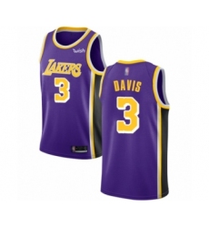 Women's Los Angeles Lakers #3 Anthony Davis Authentic Purple Basketball Jersey - Statement Edition