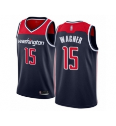 Men's Washington Wizards #15 Moritz Wagner Authentic Navy Blue Basketball Jersey Statement Edition