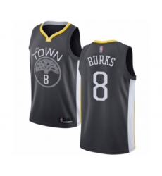 Women's Golden State Warriors #8 Alec Burks Swingman Black Basketball Jersey - Statement Edition