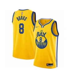 Women's Golden State Warriors #8 Alec Burks Swingman Gold Finished Basketball Jersey - Statement Edition